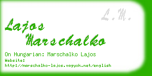 lajos marschalko business card